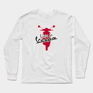 viva la vespa red Long Sleeve T-Shirt